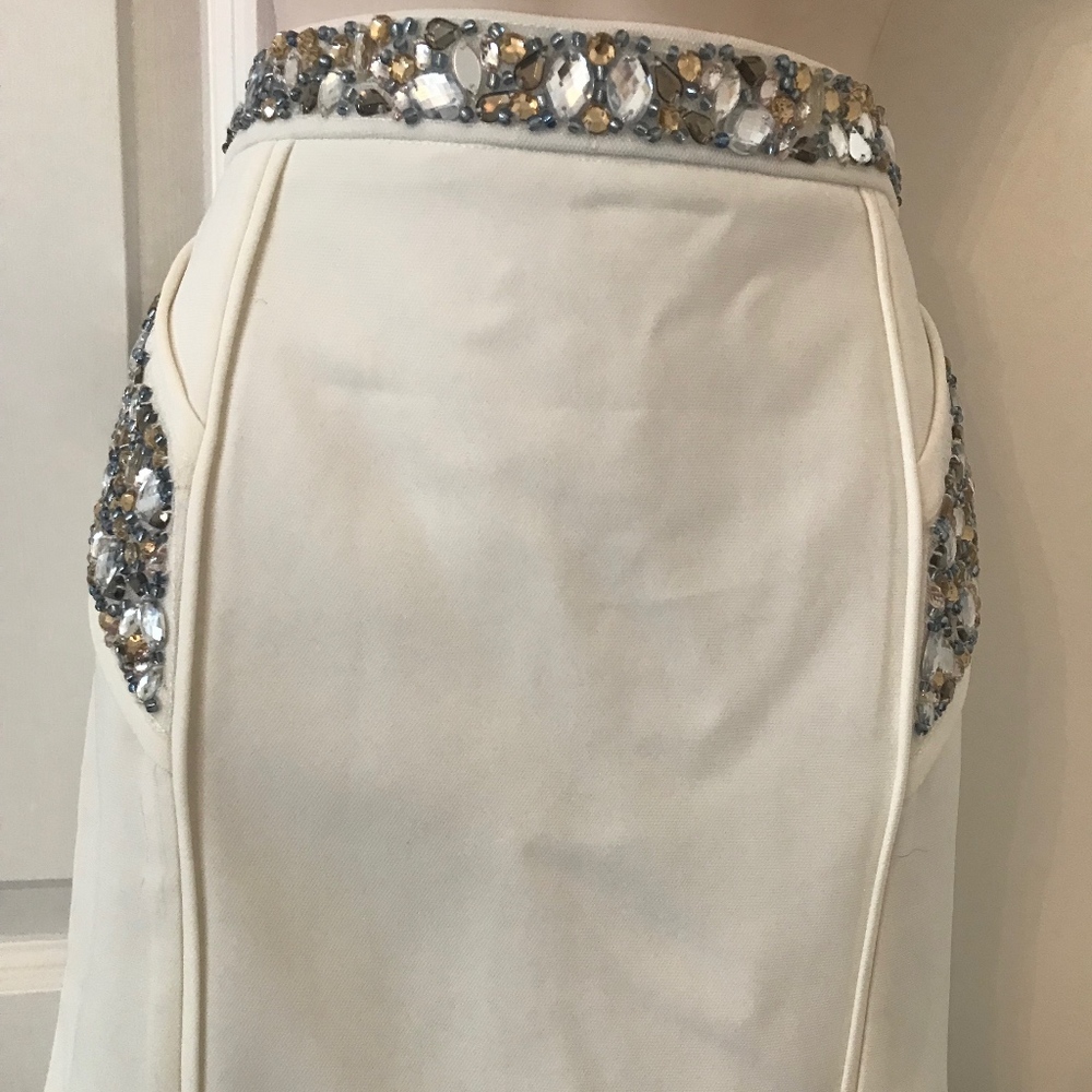 Endless Rose Nordstrom White Beaded Embellished Mini Skirt